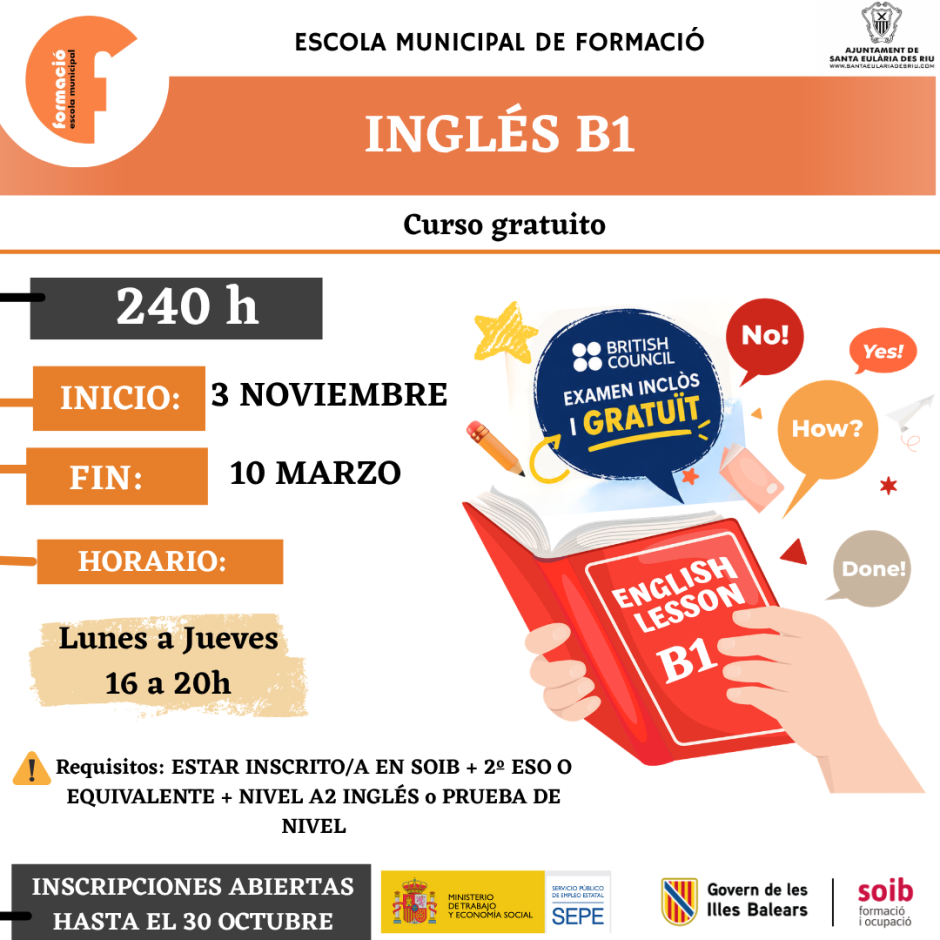 CURSO INGLÉS NIVEL B1