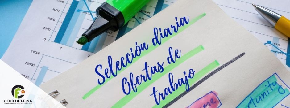 Ofertas de trabajo del martes, 23 de junio de 2026 // Ofertes de feina de dimarts, 23 de juny de 2026