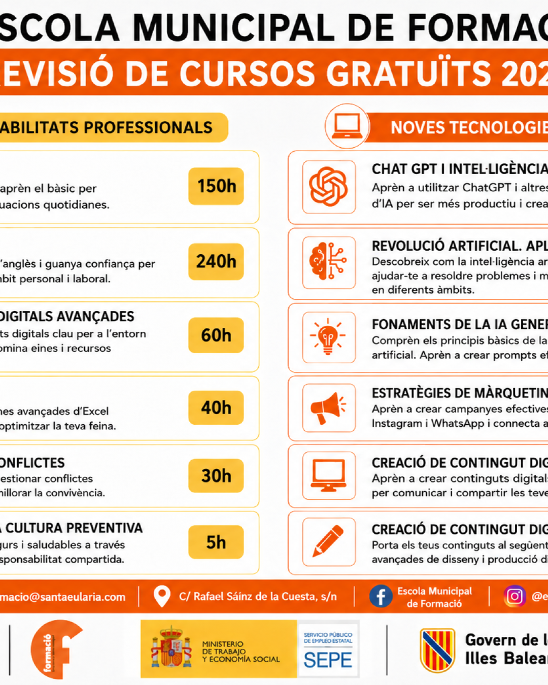 PREVISIÓ CURSOS GRATUITS 2026-2027