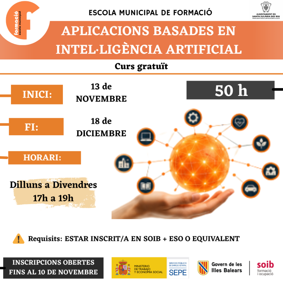 CURS APLICACIONS BASADES EN INTEL·LIGÈNCIA ARTIFICIAL