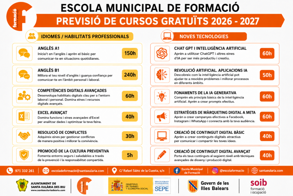 PREVISIÓ CURSOS GRATUITS 2026-2027