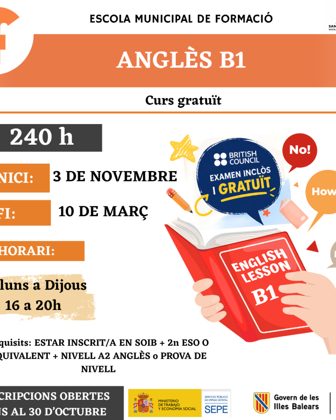 CURS ANGLÈS NIVELL B1