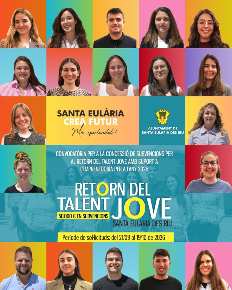 Santa Eulària activa una nova convocatòra d'ajudes per a facilitar el retorn als joves del municipi